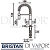 Bristan Artisan Professional Kitchen Sink Mixer Tap Dimensions